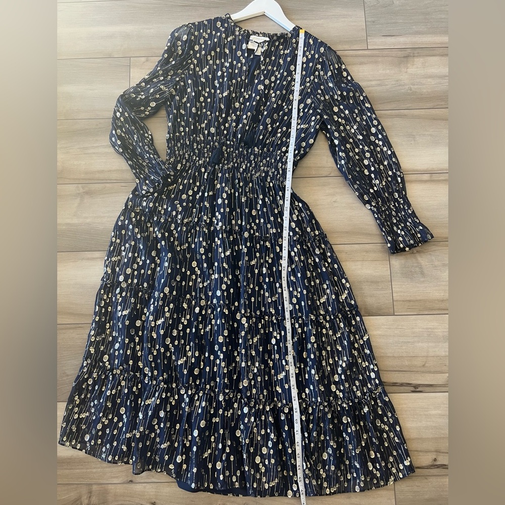 SAIL TO SABLE | NWOT Lurex Sparkle Smocked Midi M ✨ - Picture 6 of 11